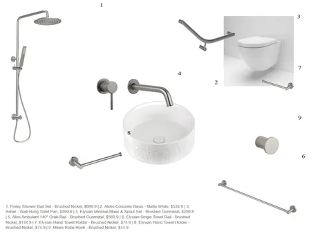 25.04 Bathroom ABI Brushed Nickel Interior Design Mood Board by lujaine@phorm.com.au on Style Sourcebook