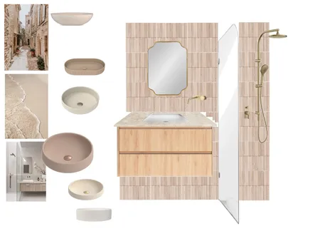Travertine Ensuite Interior Design Mood Board by Bex Elliott Interior Designer on Style Sourcebook