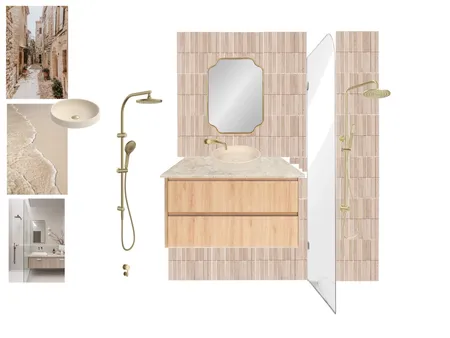 Travertine Ensuite Interior Design Mood Board by Bex Elliott Interior Designer on Style Sourcebook
