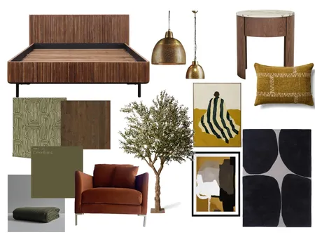 Bedroom Mid Century Interior Design Mood Board by Pauline Buchanan on Style Sourcebook
