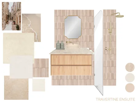 Travertine Ensuite Interior Design Mood Board by Bex Elliott Interior Designer on Style Sourcebook