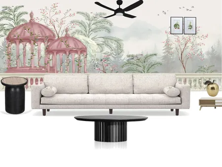 Living Room Wallpaper Interior Design Mood Board by Magicdecor on Style Sourcebook