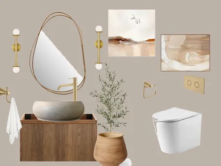 Natural Powder Room Interior Design Mood Board by hannahcharlotte on Style Sourcebook