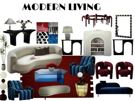 Modern Living Room Interior Design Mood Board by al1168ster@gmail.com on Style Sourcebook