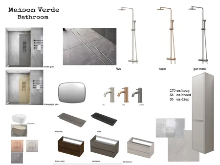 Maison Verde Bathroom Interior Design Mood Board by Caroline Romer Snel on Style Sourcebook