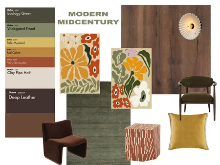 Modern Midcentury Interior Design Mood Board by addieobyrne on Style Sourcebook