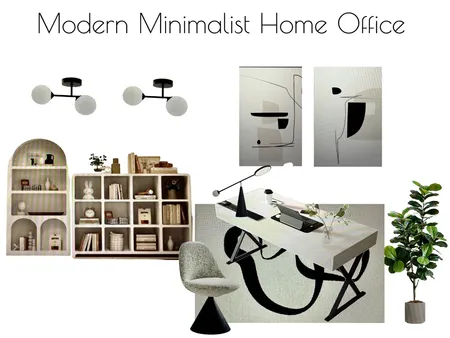 Modern Minimalist Home Office Interior Design Mood Board by al1168ster@gmail.com on Style Sourcebook