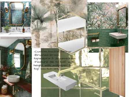 Palm powder room Interior Design Mood Board by Lady Darwin Design on Style Sourcebook
