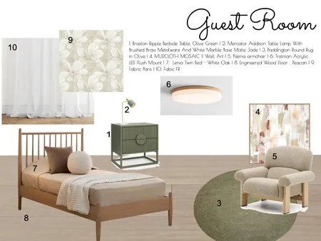 Guest Room Interior Design Mood Board by kissesfyg@gmail.com on Style Sourcebook