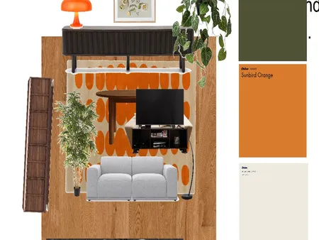 Living Room - Mid Century Modern - Cozy, Moody, relaxing Interior Design Mood Board by sayuika on Style Sourcebook