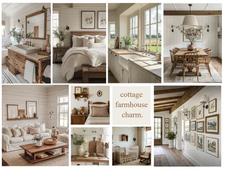 Cottage Farmhouse Charm Moodboard Interior Design Mood Board by RACHMCEACHRAN on Style Sourcebook