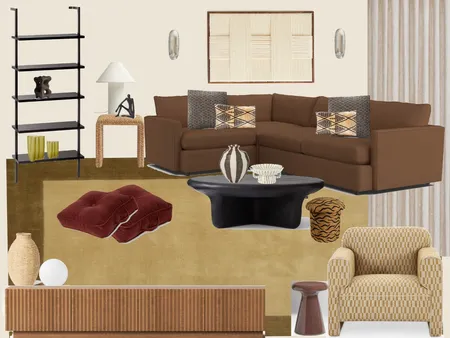 Warm Color Pallet: Living Room Interior Design Mood Board by Larmour on Style Sourcebook