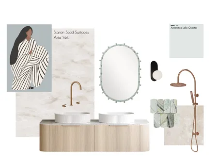 Aria Veil Bathroom Interior Design Mood Board by Austaron Surfaces on Style Sourcebook