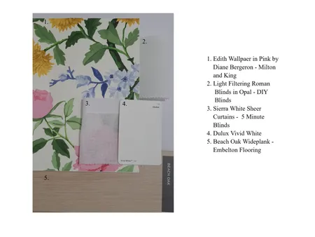 Wyralla Road Bedroom Two Materials Board Interior Design Mood Board by botany75 on Style Sourcebook