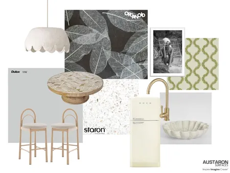 Calm Coastal Kitchen with Staron® Solid Surface & Organoid Natural Surfaces Interior Design Mood Board by Austaron Surfaces on Style Sourcebook