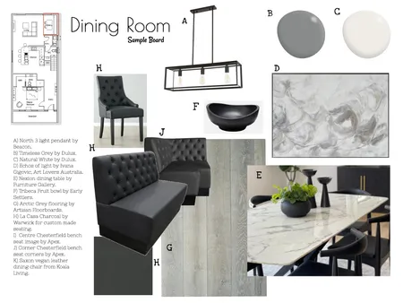 Dining room Interior Design Mood Board by Becks Interior Designs on Style Sourcebook