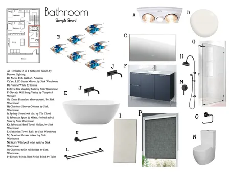 Bathroom Interior Design Mood Board by Becks Interior Designs on Style Sourcebook