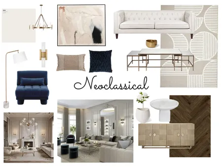 Neoclassical Living Room Interior Design Mood Board by MichH on Style Sourcebook