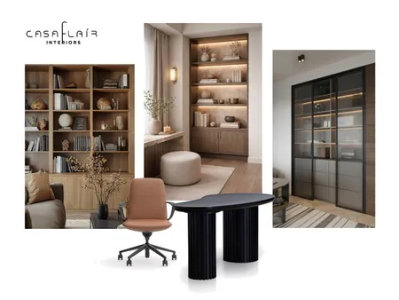 Rich Walnut Home Office Interior Design Mood Board by Casa Flair Interiors on Style Sourcebook