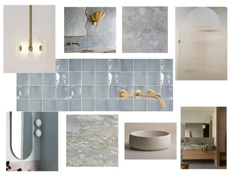 Gymea Bay Ensuite - blue hand tile feature Interior Design Mood Board by peta.cleary@bigpond.com on Style Sourcebook