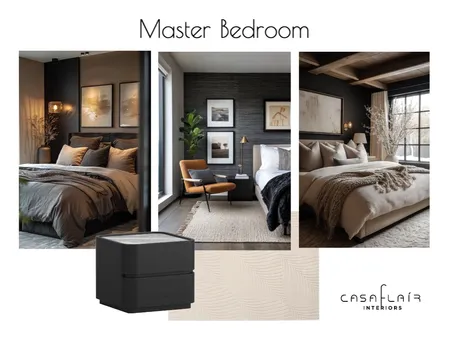 Moody Master bedroom Interior Design Mood Board by Casa Flair Interiors on Style Sourcebook