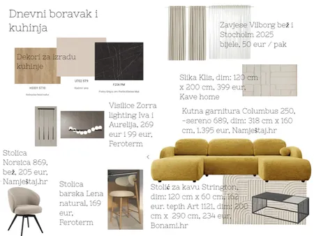 Dnevni i kuhinja Sandra Interior Design Mood Board by acikovic on Style Sourcebook