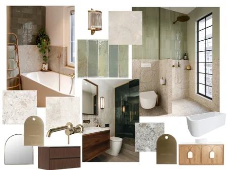 Green Bathroom Interior Design Mood Board by Makarsha on Style Sourcebook