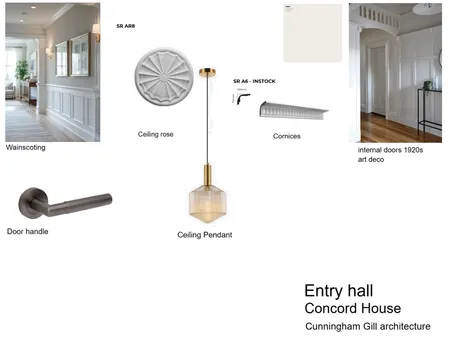 Entry hall, Concord house Interior Design Mood Board by Cunningham Gill Architecture on Style Sourcebook