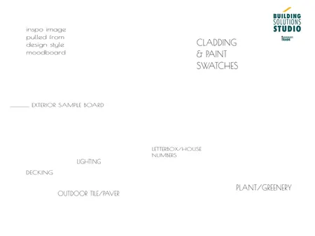 TEMPLATE - EXTERIOR SAMPLE BOARD Interior Design Mood Board by bsschwh@bunnings.com.au on Style Sourcebook
