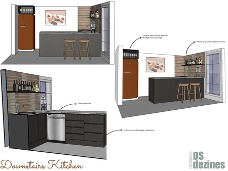 Tina Downstairs Kitchen Interior Design Mood Board by DSdezines Interiors on Style Sourcebook