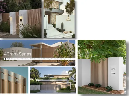 Rendered front fence with aluminium batterns Interior Design Mood Board by 3doors2thebeach on Style Sourcebook