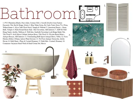 Bathroom- First floor Interior Design Mood Board by BeaRoseRees on Style Sourcebook