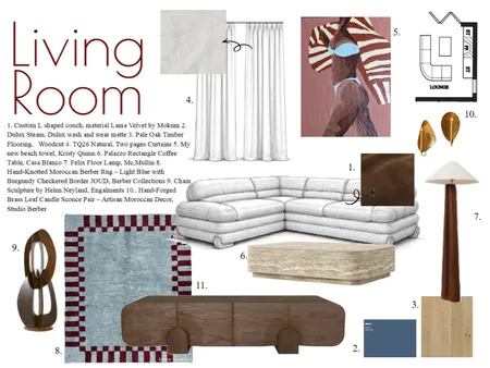 Living Room Interior Design Mood Board by BeaRoseRees on Style Sourcebook