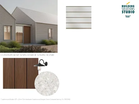 Contemporary Barn - Exterior Sample Board Interior Design Mood Board by bsschwh@bunnings.com.au on Style Sourcebook