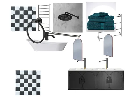B&W Bathroom Interior Design Mood Board by Annette S.  M.. Interior design