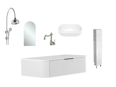 white bathroom 50s curves Interior Design Mood Board by shaggazza on Style Sourcebook