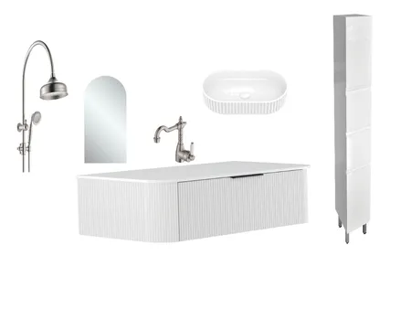 white bathroom 50s curves Interior Design Mood Board by shaggazza on Style Sourcebook