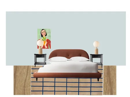 RISD Beach Loft Retreat guest bed moodboard Interior Design Mood Board by Luxlux