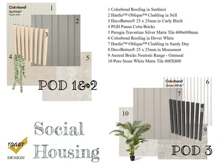Social Housing Interior Design Mood Board by TOGET DESIGN on Style Sourcebook