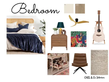 Warm Minimalist Bedroom - Sample Board Interior Design Mood Board by Cae_labitag on Style Sourcebook