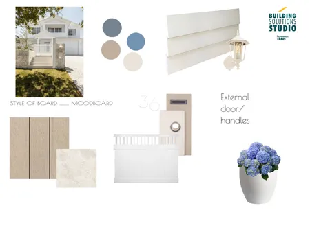 Hamptons - Exterior Sample Board Interior Design Mood Board by bsschwh@bunnings.com.au on Style Sourcebook