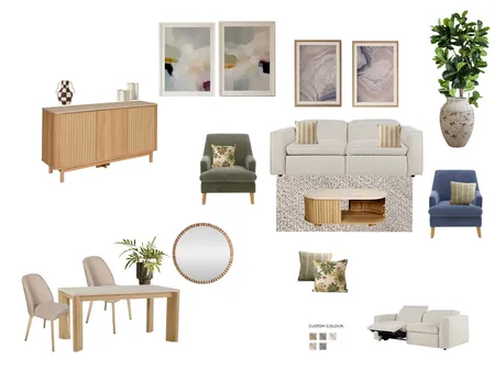 Living + Dining Interior Design Mood Board by IIDR Interior Design on Style Sourcebook