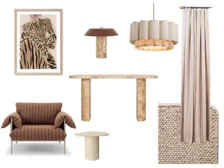 Feeling Pink Living Room Interior Design Mood Board by Muse Design Co on Style Sourcebook