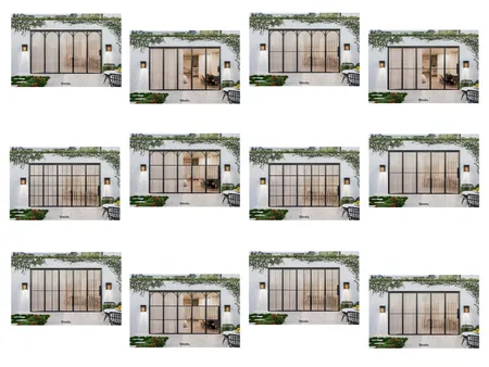 Black Framed Bifold Doors Interior Design Mood Board by Steela
