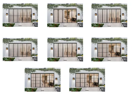 Black Framed Bifold Doors Interior Design Mood Board by Steela