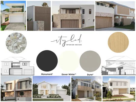 Julie & Tim - External Moodboard Interior Design Mood Board by Styled Interior Design
