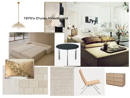 1970's Moodboard D'Urso Interior Design Mood Board by Bortolotto Interiors