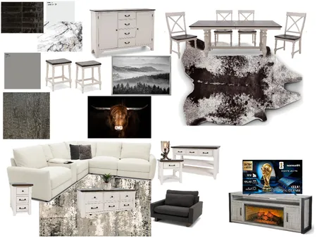 Open Floor Plan 2 Interior Design Mood Board by Beverly Zaske