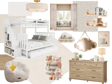 Suburban Family Home Kids Bedroom Interior Design Mood Board by kal611816@gmail.com