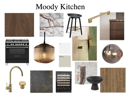 Moody kitchen Interior Design Mood Board by donellemurray